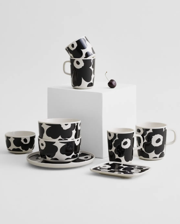 Becher UNIKKO 2er Set black/ white