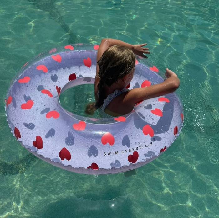 Schwimmreifen süße Herzen lila Ø 90 cm