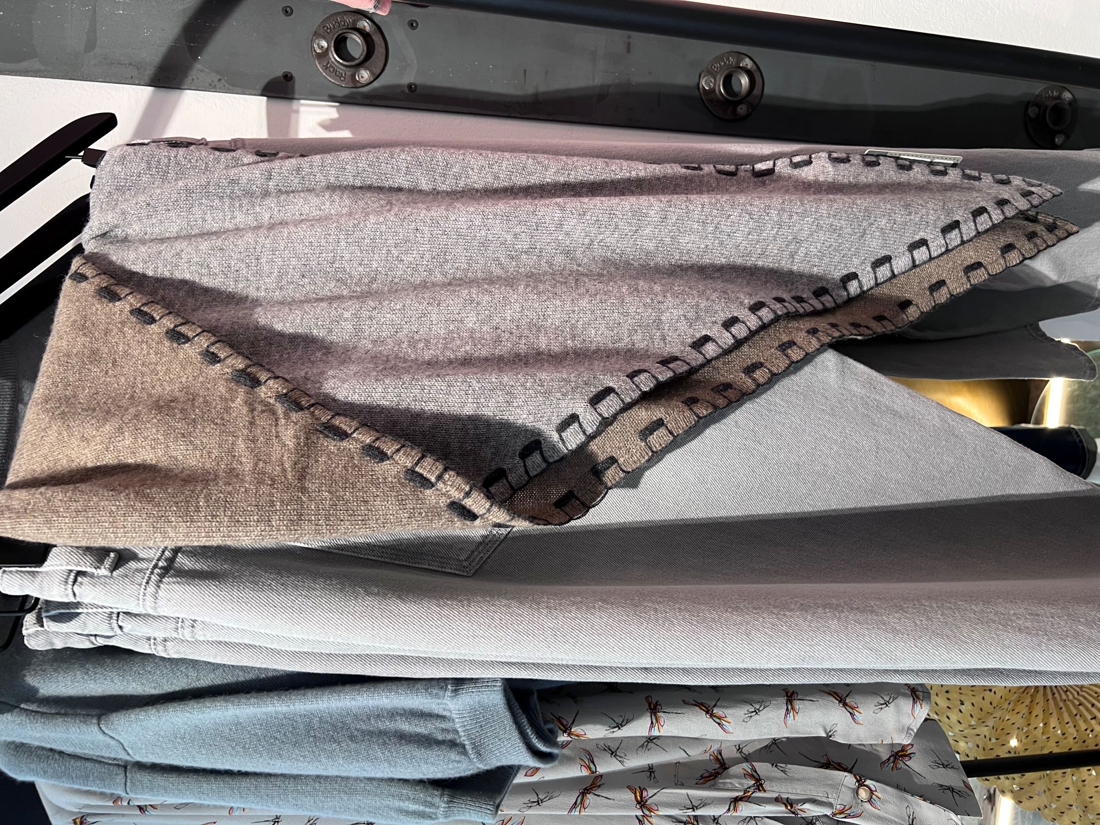 Kaschmirtuch Tomela eco walnut/ slate grey