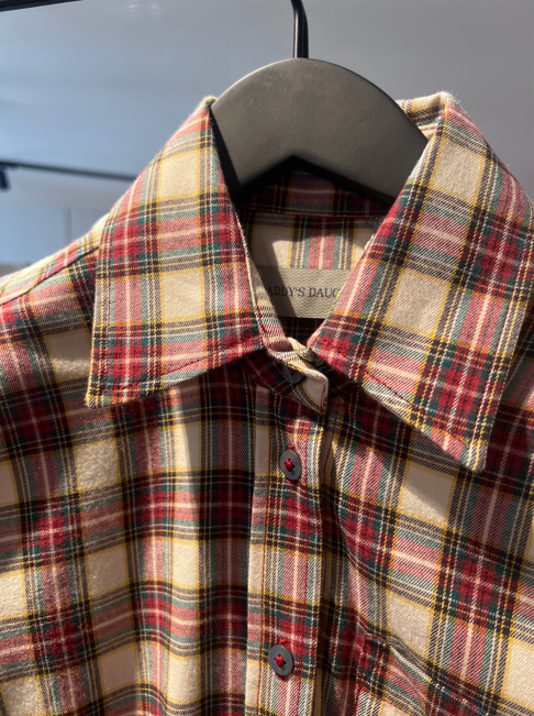 Flanellhemd Paige beige multi check