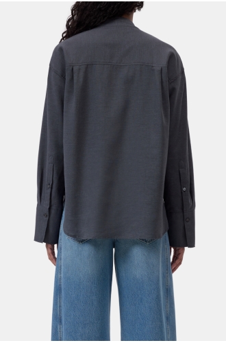 Bluse Bow grey melange