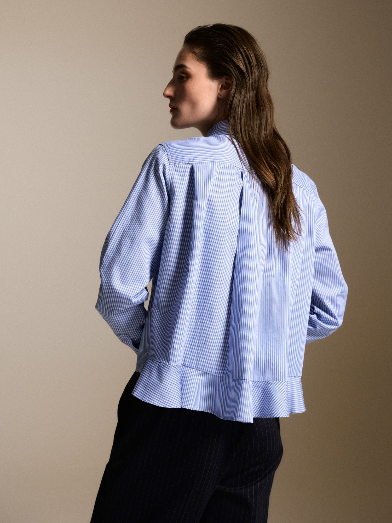 Bluse Zendaya blau stripe