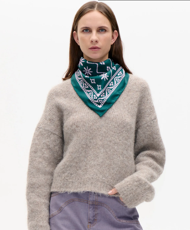 Tuch LEAH Green Pink Scarf