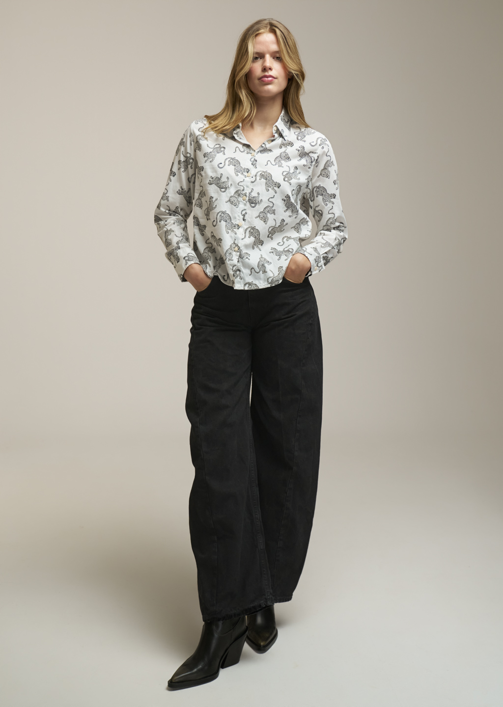 Bluse Mira schwarz/ weiß