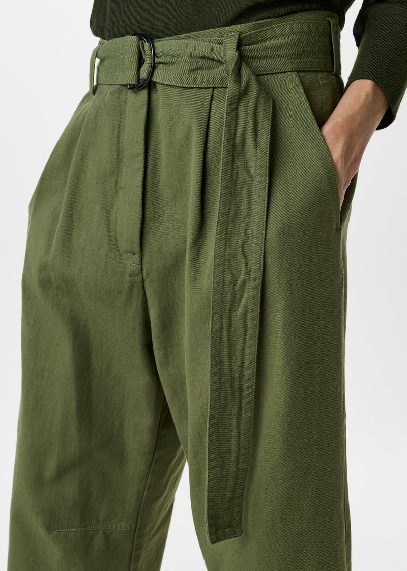 Hose Sky Cotton Twill green khaki