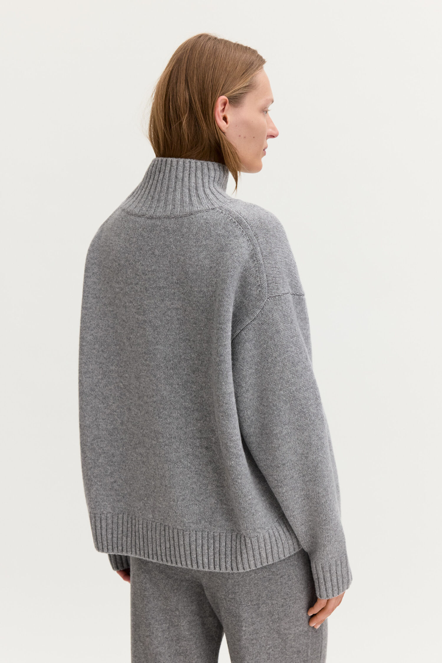Woll-Cashmere Pullover Grey Melange