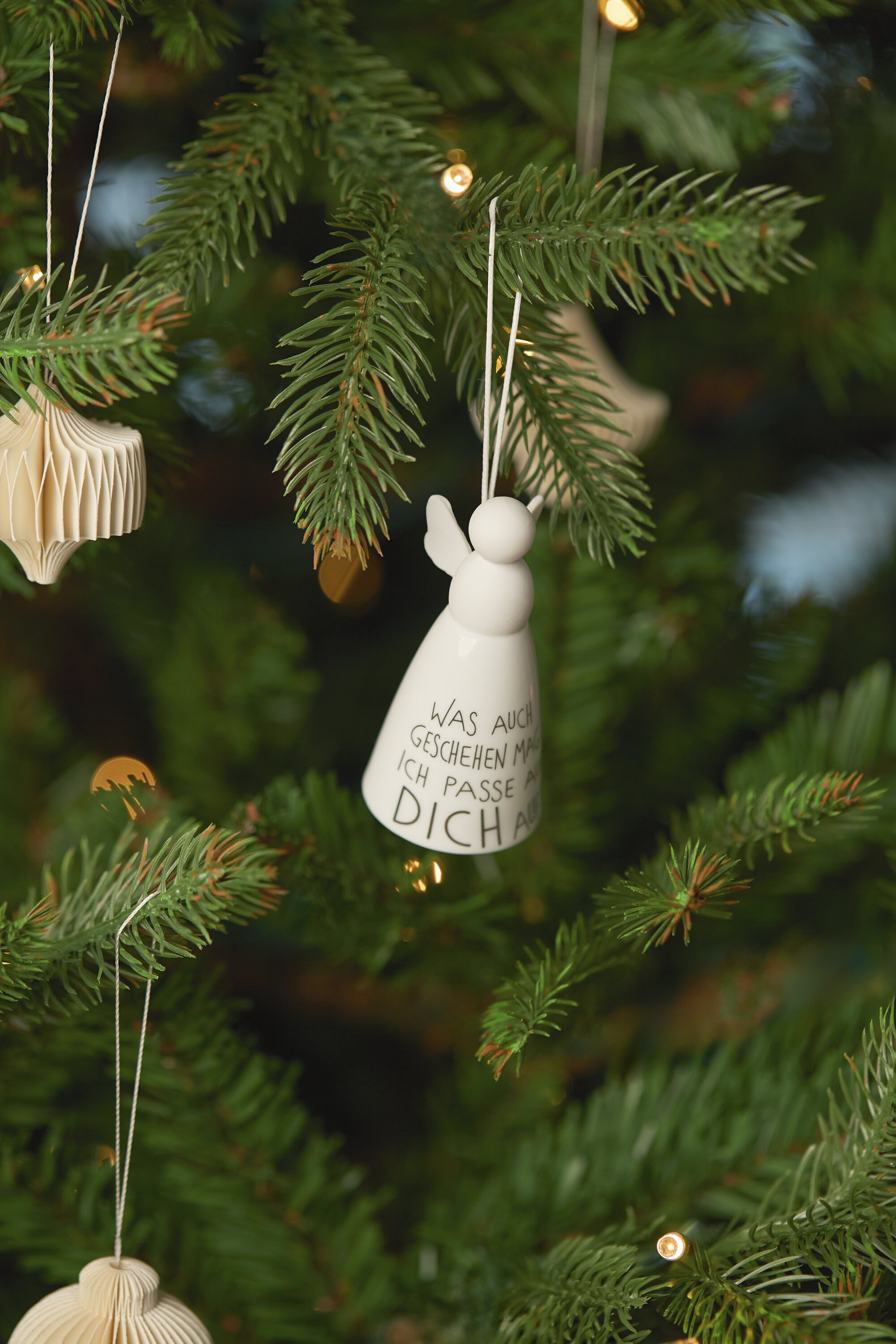 Ornament Engel ich passe auf dich auf