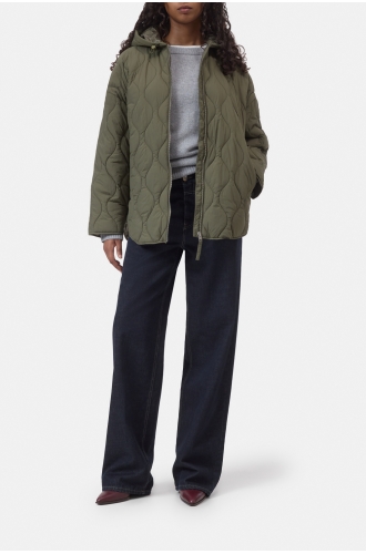 Steppjacke mit Kapuze