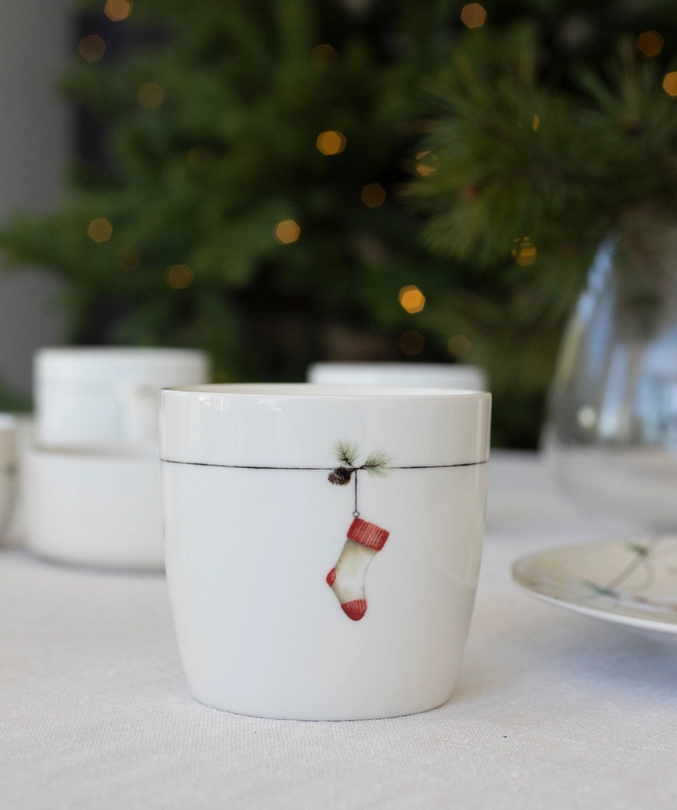 Henkelbecher Weihnachtsstrumpf