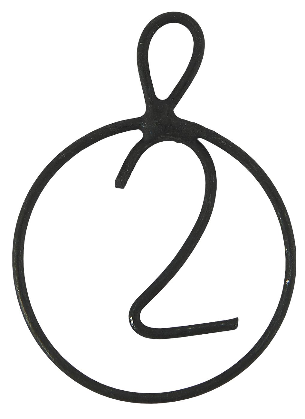 Anhänger 1-4 rund Metall