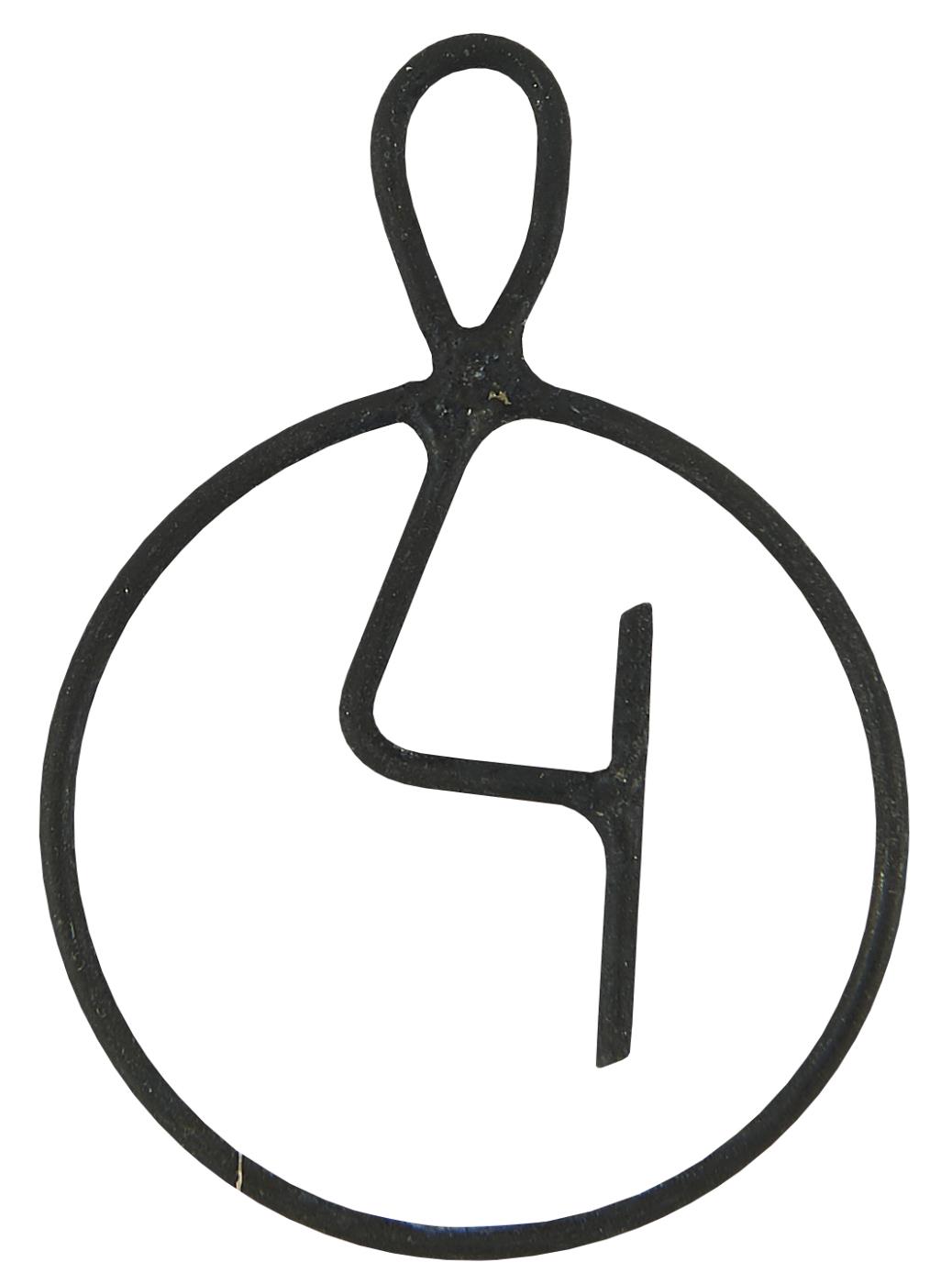 Anhänger 1-4 rund Metall