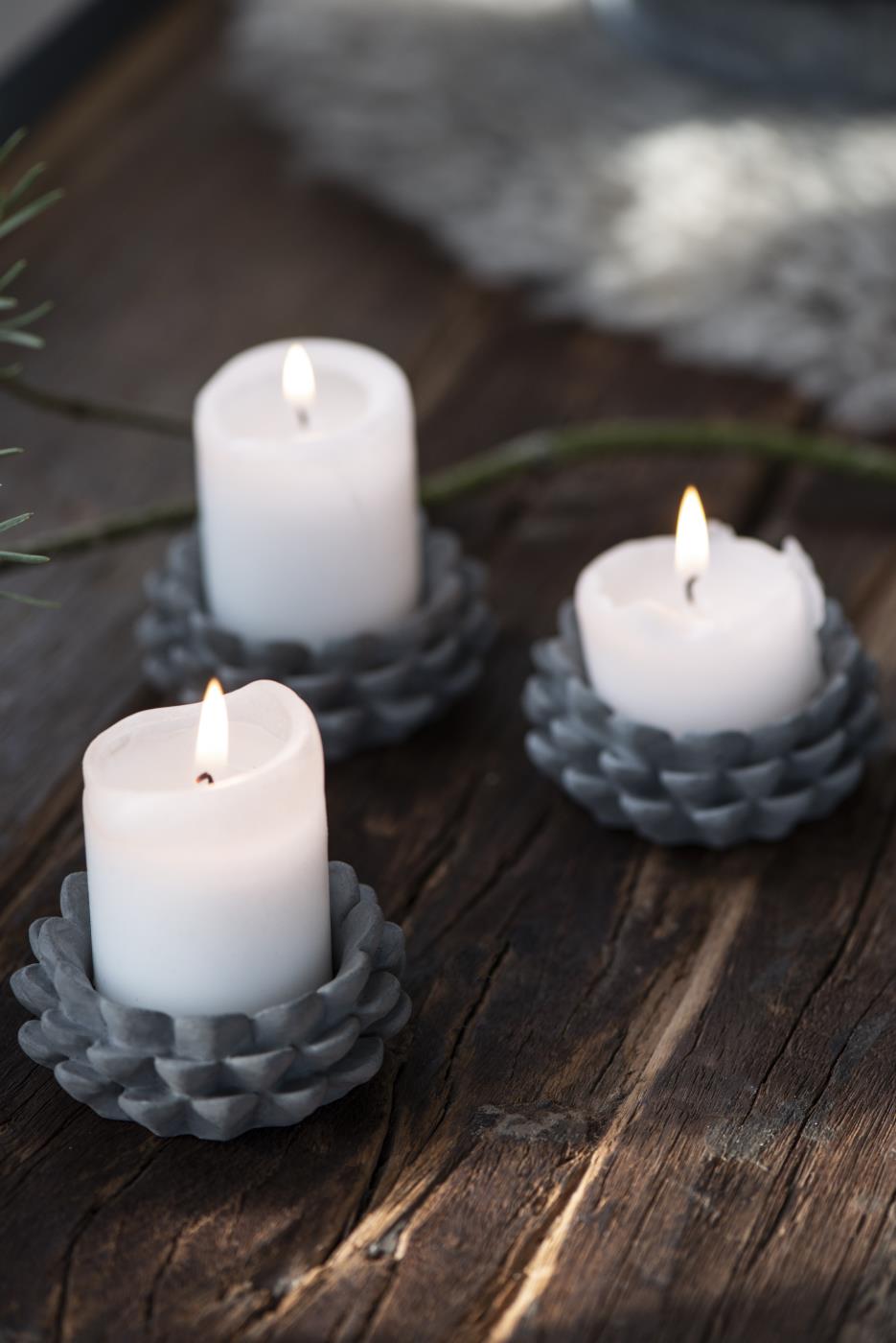 Kerzenhalter für Teelicht Zapfenmuster